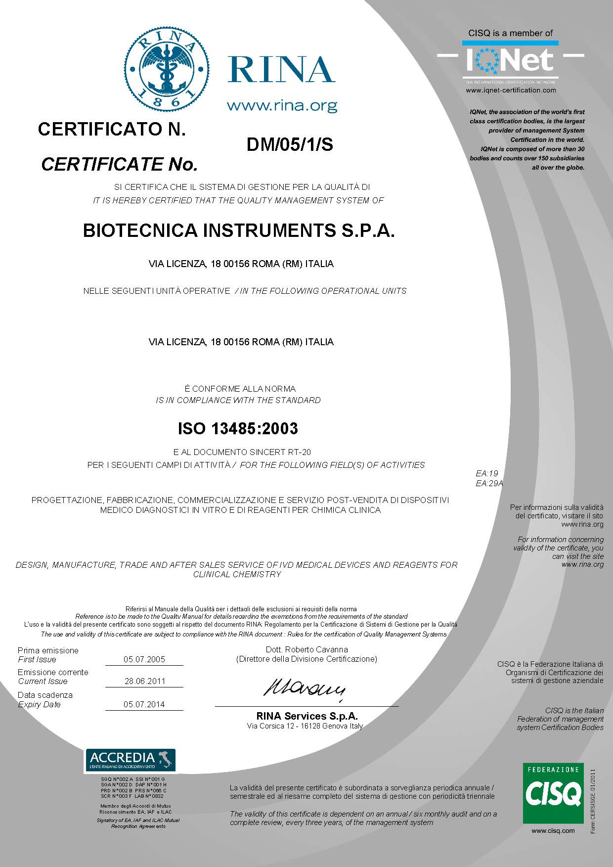EN ISO 13485 Quality Management System